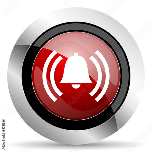 alarm red glossy web icon