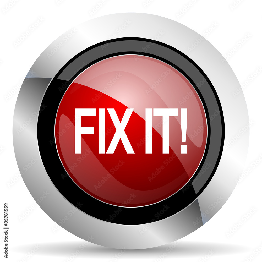fix it red glossy web icon fix it red glossy web icon