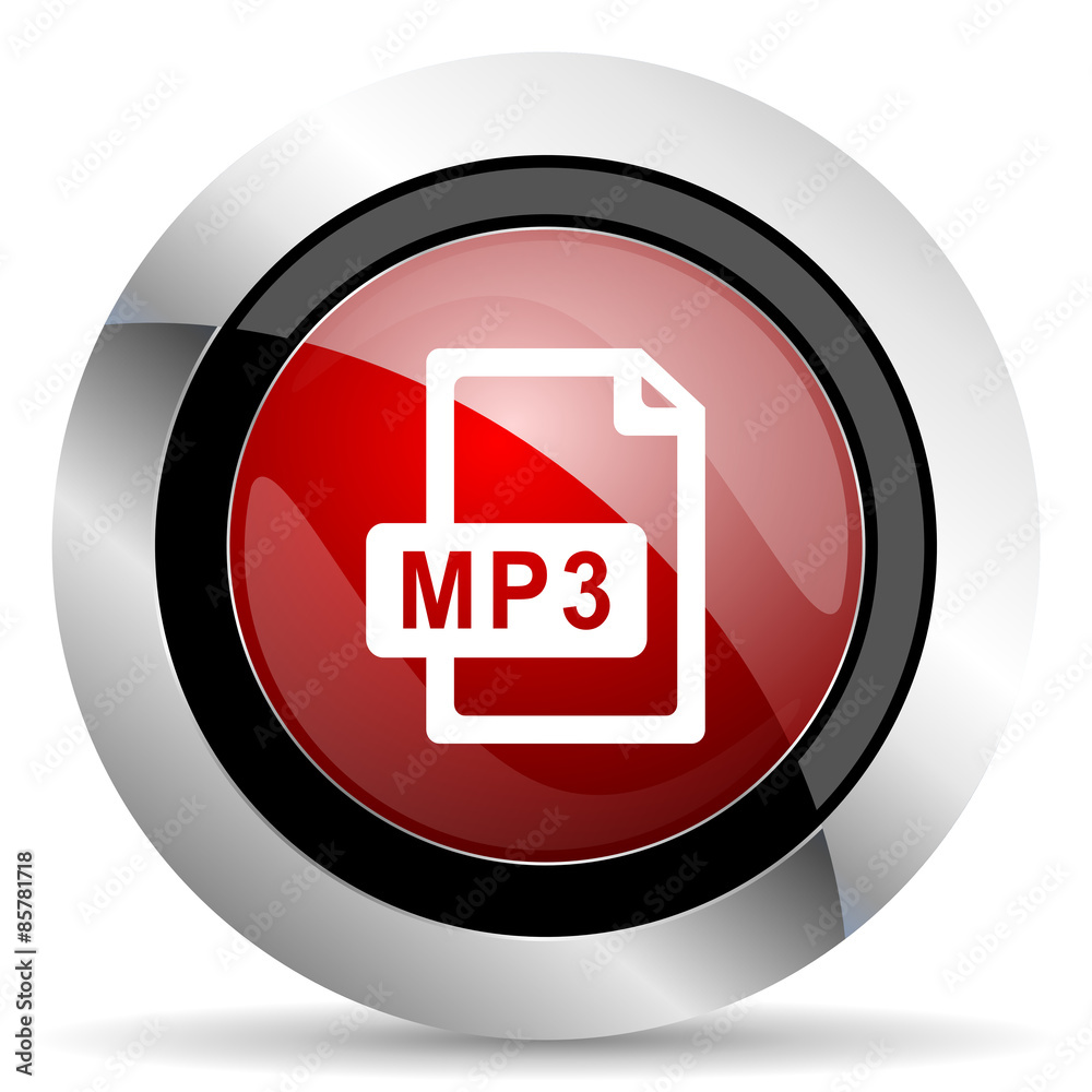 mp3 file red glossy web icon mp3 file red glossy web icon