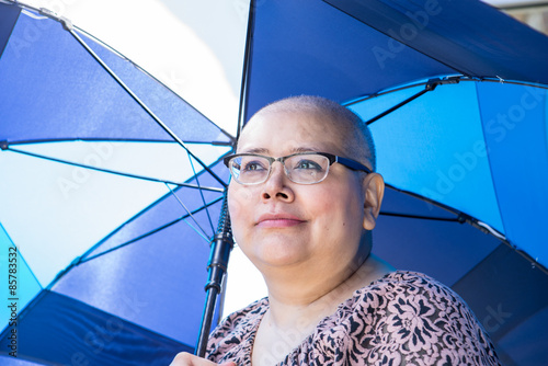 Woman Protects Skin From Sun photo