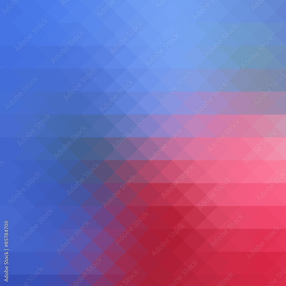 Blue pink triangular polygon pattern background
