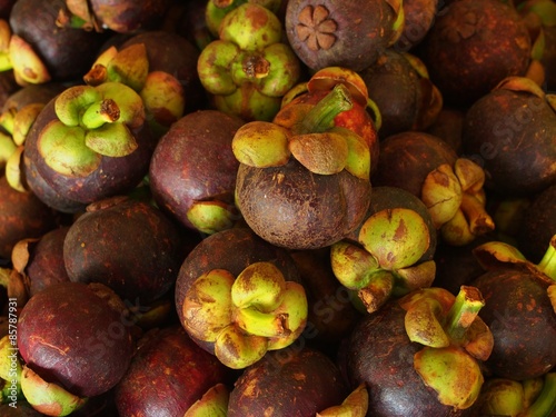 Mangosteen for sale in Thailand.