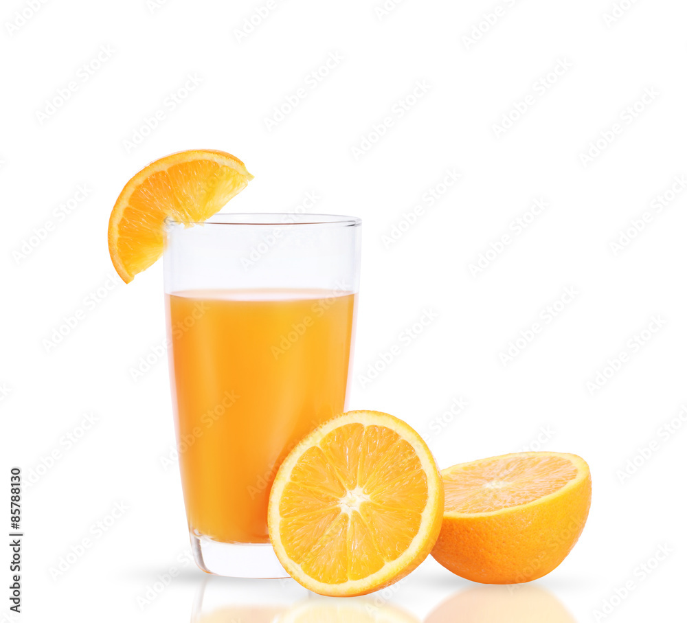 Orange juice isolated on white Orange juice isolated on white
