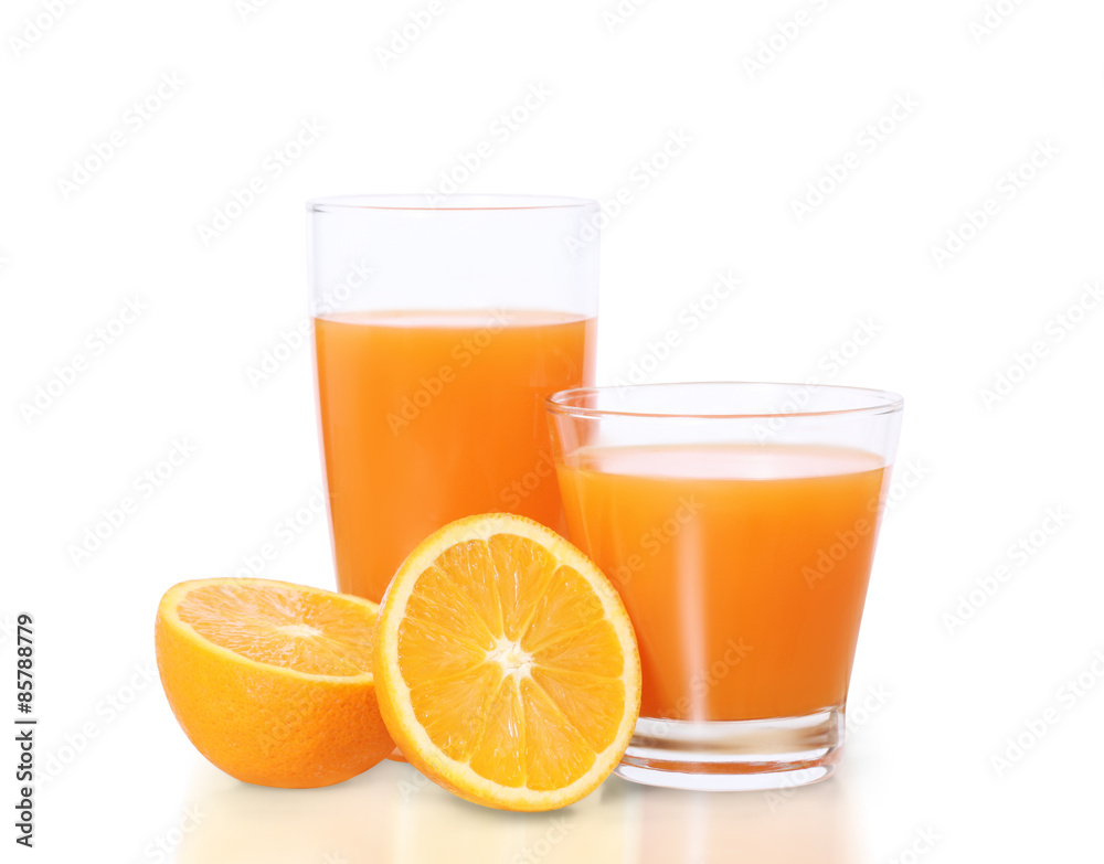 Orange juice isolated on white Orange juice isolated on white