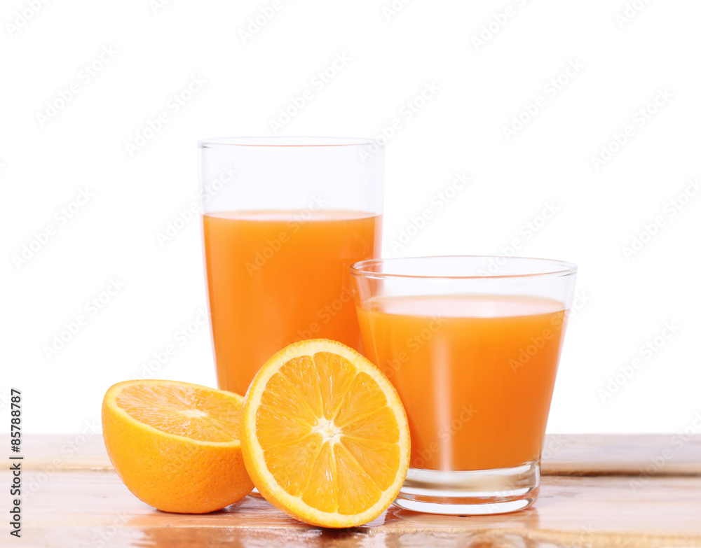 Orange juice isolated on white Orange juice isolated on white