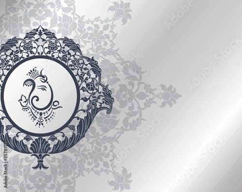 Ganesha, Hindu wedding card, royal Rajasthan, India