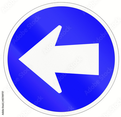 An Indonesian traffic sign - Turn left Free Download An Indonesian traffic sign - Turn left - GFXLoad