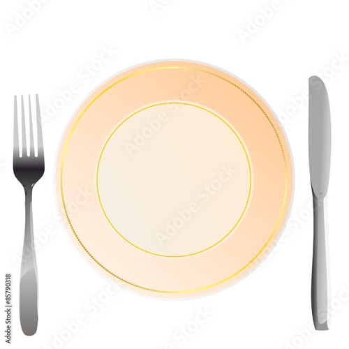 Realistic illustration plate