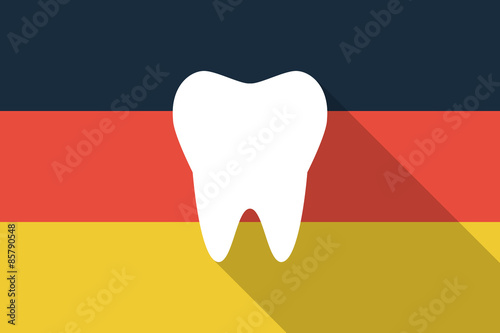Germany long shadow flag with a tooth