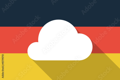 Germany  long shadow flag with a cloud