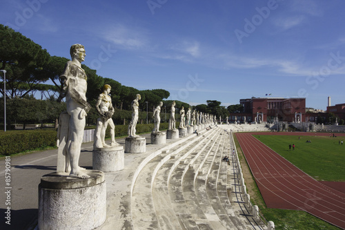 Canvas Print Stadio dei Marmi sports stadium built in the 1920's Foro Italico, Rome Italy