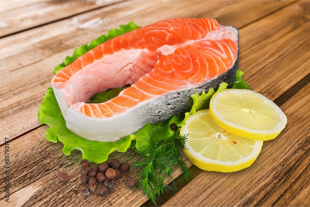 Salmon, fillet, fresh.