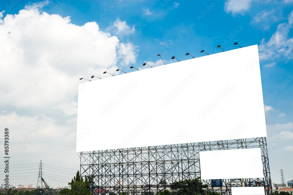 Blank billboard. Blank billboard.