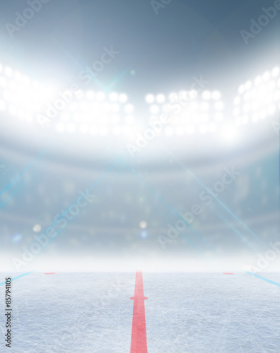 Canvas Print Ice Hockey Rink Stadium