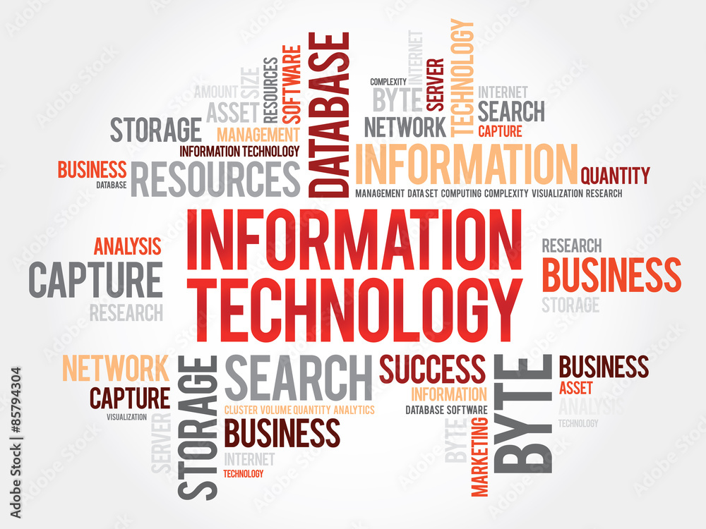 Information technology word cloud, business concept Information technology word cloud, business concept