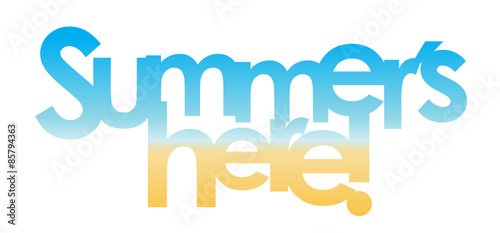 "SUMMER’S HERE" Overlapping Letters Vector Icon