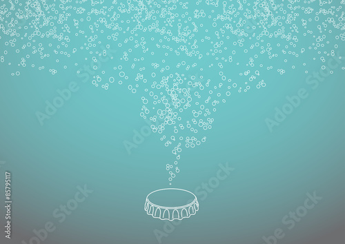 soda bubbles in background