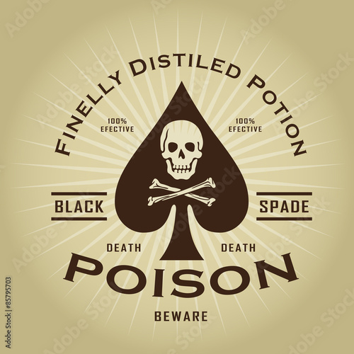 Vintage Retro Poison Seal photo