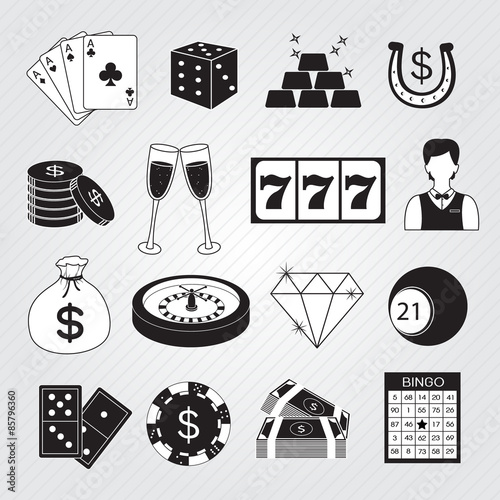 Casino Icons Vector Set