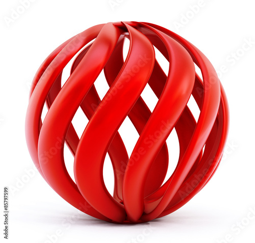 Red abstract globe shape