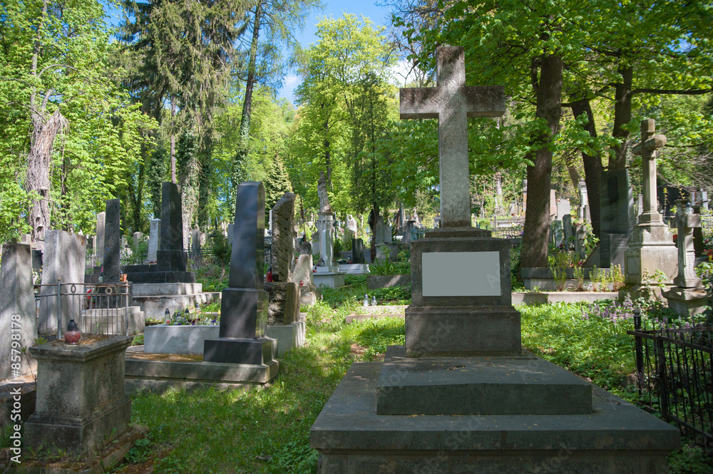 beautiful old cemetery in Lviv