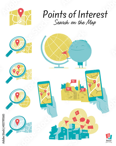 Search Points of Interest on the Map