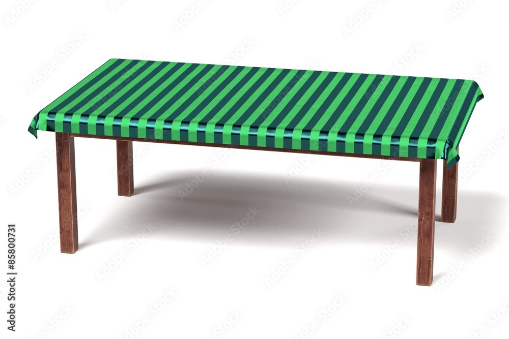 3d render of tablecloth on table 3d render of tablecloth on table