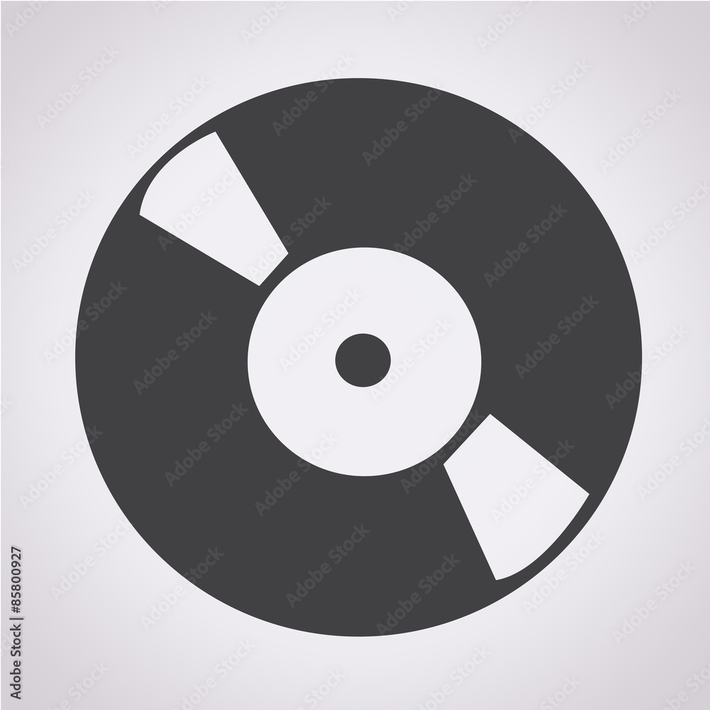 Retro vinyl record icon Retro vinyl record icon