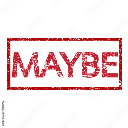 Stamp text MAYBE