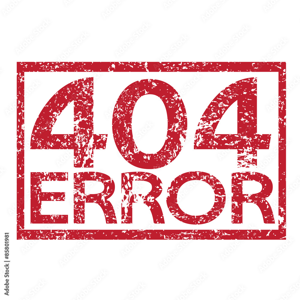 Stamp text 404 ERROR