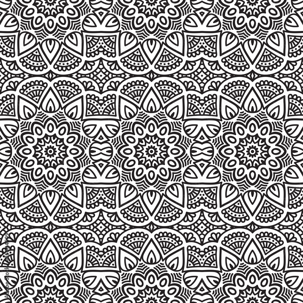 Ethnic floral seamless pattern Ethnic floral seamless pattern