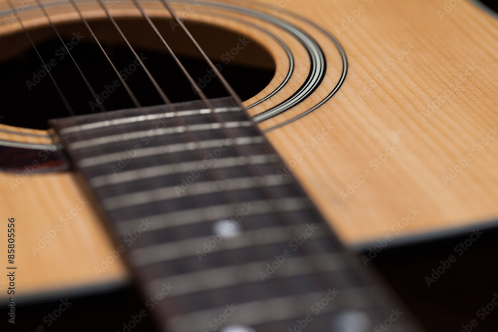 detail of classic guitar with shallow depth of field detail of classic guitar with shallow depth of field
