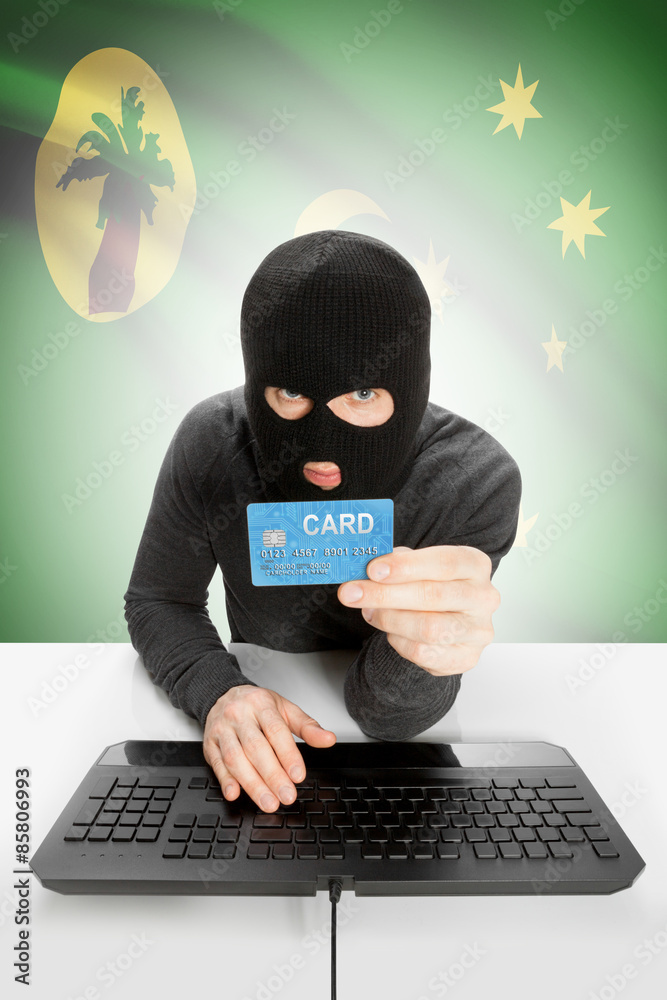 Cybercrime concept with national flag on background - Cocos (Keeling) Islands Cybercrime concept with national flag on background - Cocos (Keeling) Islands