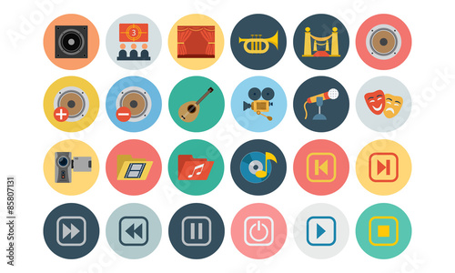 Multimedia Flat Icons 3
