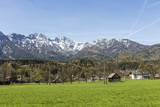 scenic rural landscape with mountains