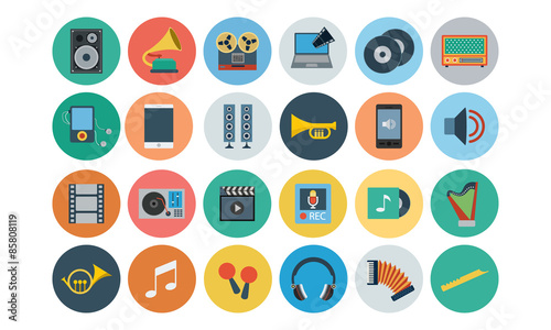 Multimedia Flat Icons 2
