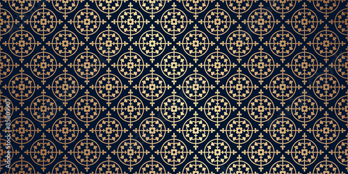Vector card with a gold pattern. Design elements in a gothic style. Perfect for greetings, invitations and announcements. Vector file