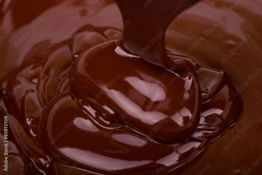 Dark chocolate flowing Dark chocolate flowing