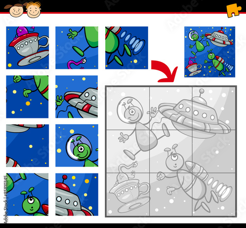 ufo aliens jigsaw puzzle game