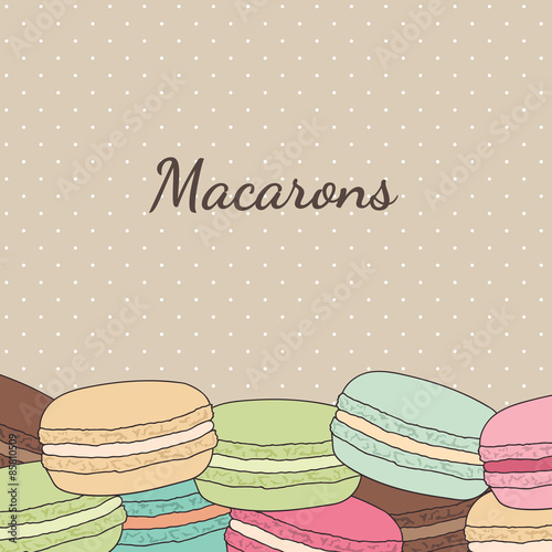 Card with macaroons