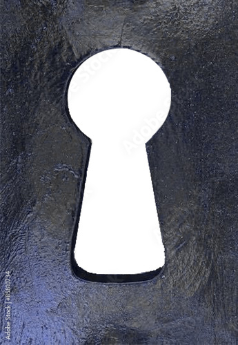 keyhole blue that looks into the void