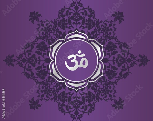aum syllable, paisley design ,Hinduism, India
