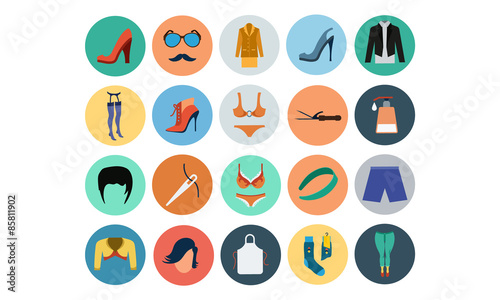 Fashion Flat Icons 5
