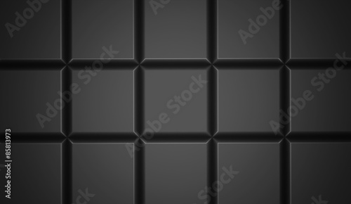 Black abstract cubes background