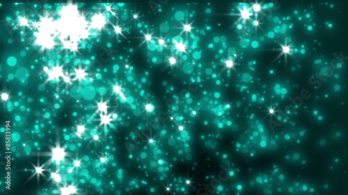 Looped light green animated background with particles and flashes