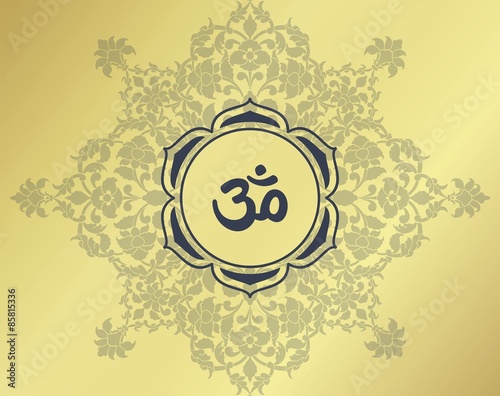 aum syllable, paisley design ,Hinduism, India