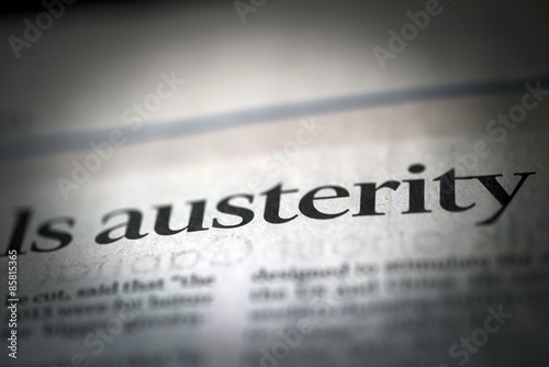 Photography Austerity written news paper