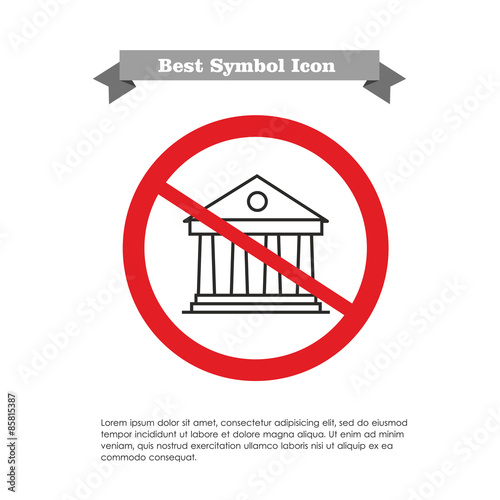 No bank building icon 