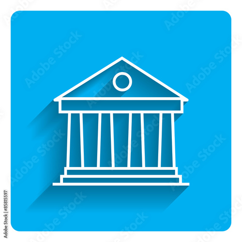 Bank building icon