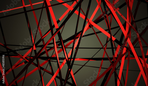 Red abstract lines background